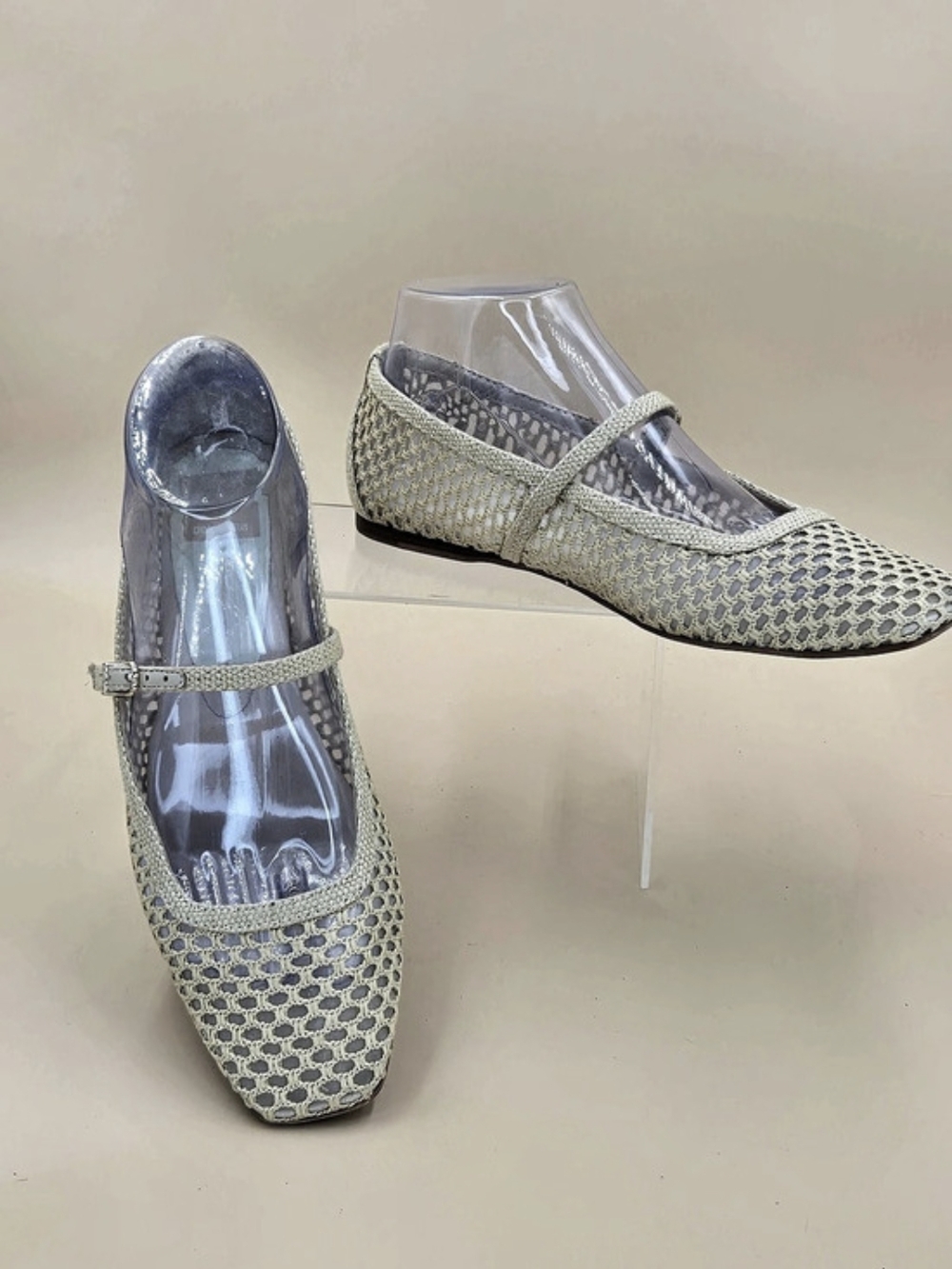 dolce vita Reyes Woven Raffia Mary Jane Ballet Flats Natural Women's 7.5